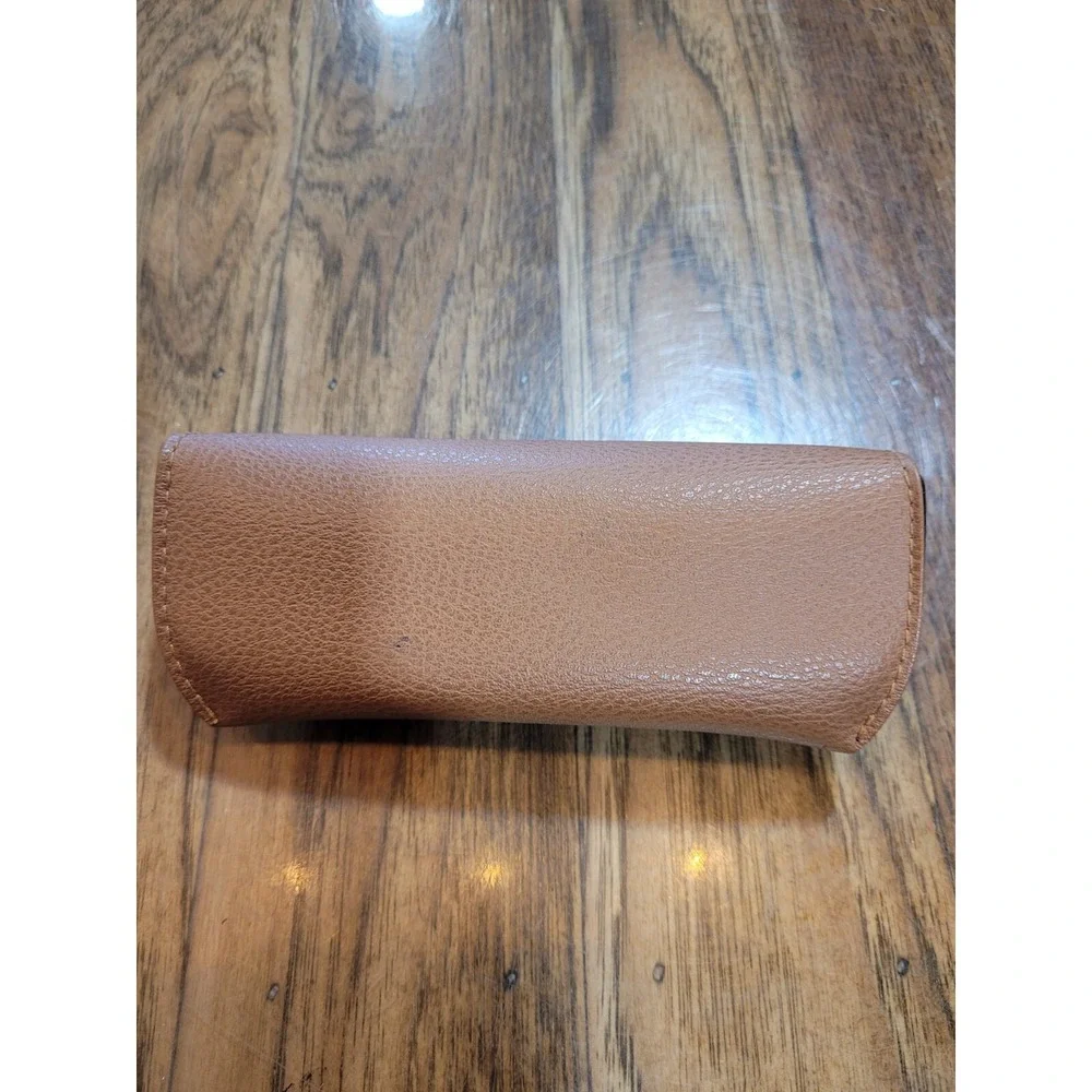 Ray-Ban Snap Glasses Case only Semi hard Brown with logo Faux leather soft lined